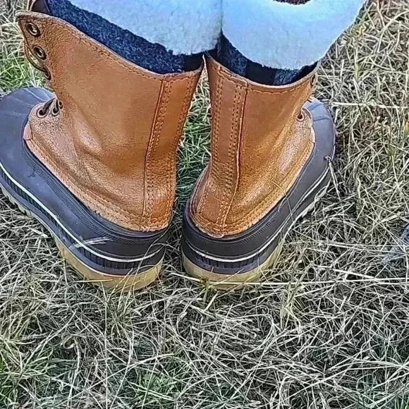 Sorel lined size 9 waterproof winter boots brown and tan - Picture 4 of 4